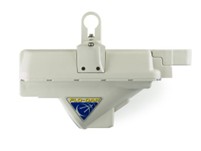 Closeup of Flo-Dar Sensor Assembly in white