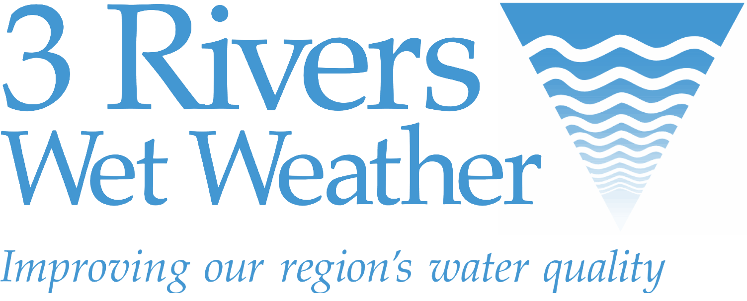 3 Rivers Wet Weather logo triangle with wave marks
